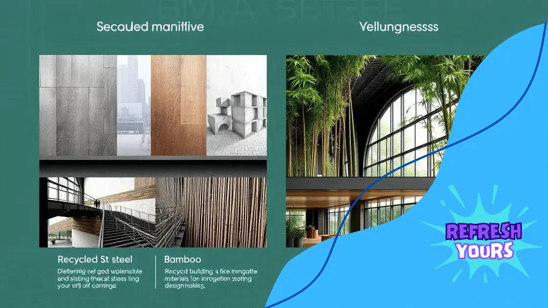 Innovative materials and sustainable design