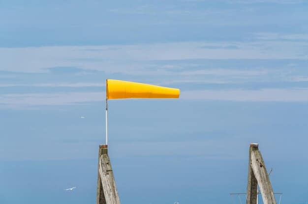 A close-up shot of a set of beach warning flags—green, yellow, and red— fluttering in the wind against a clear blue sky, showing their distinct colors.